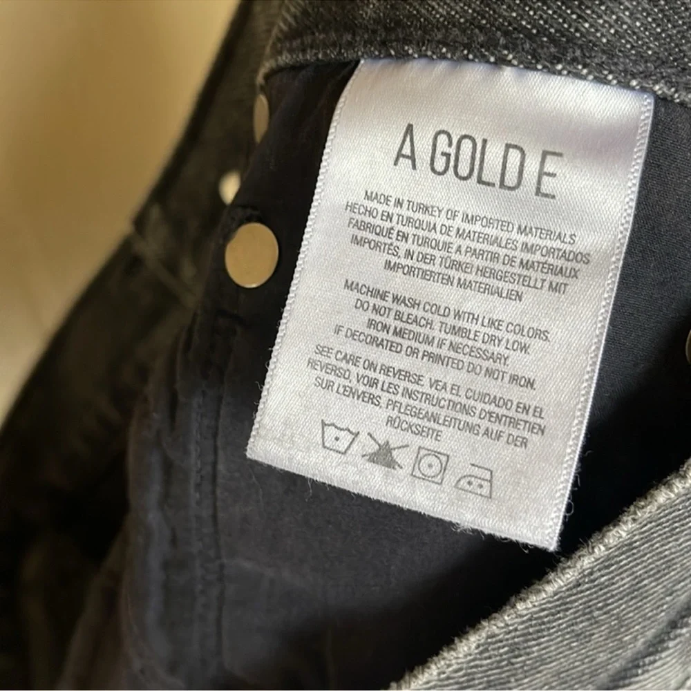 AGOLDE Women's Black Denim Shorts - Picture 6 of 10